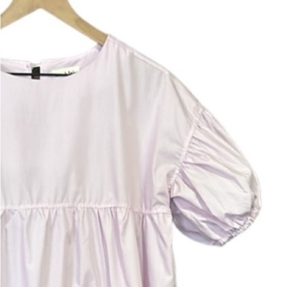 Aaron & Amber Tiered Colorblock Short Sleeve Babydoll Mini Dress Size Small - Picture 8 of 11